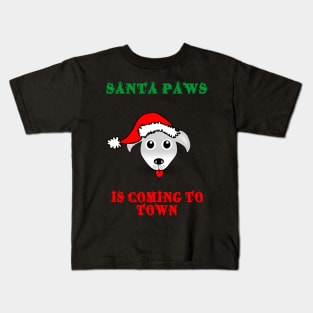 Santa Paws Christmas Kids T-Shirt